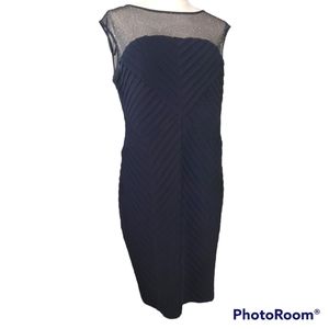 Calvin Klein Navy Blue Sleeveless Special Occasion Dress